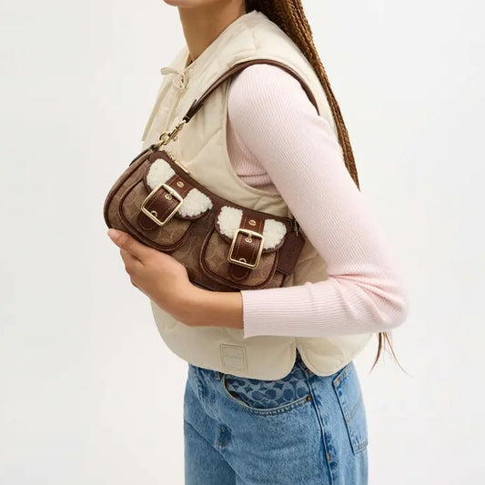 Shearling Trim Bag