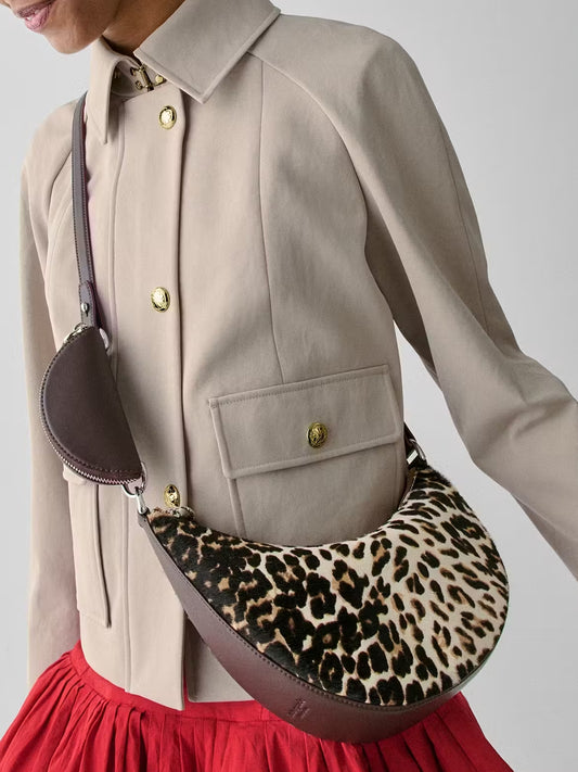 Leopard Haircalf Crossbody Bag