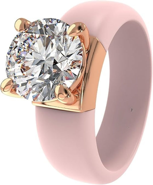 Silicone Ring With Stone