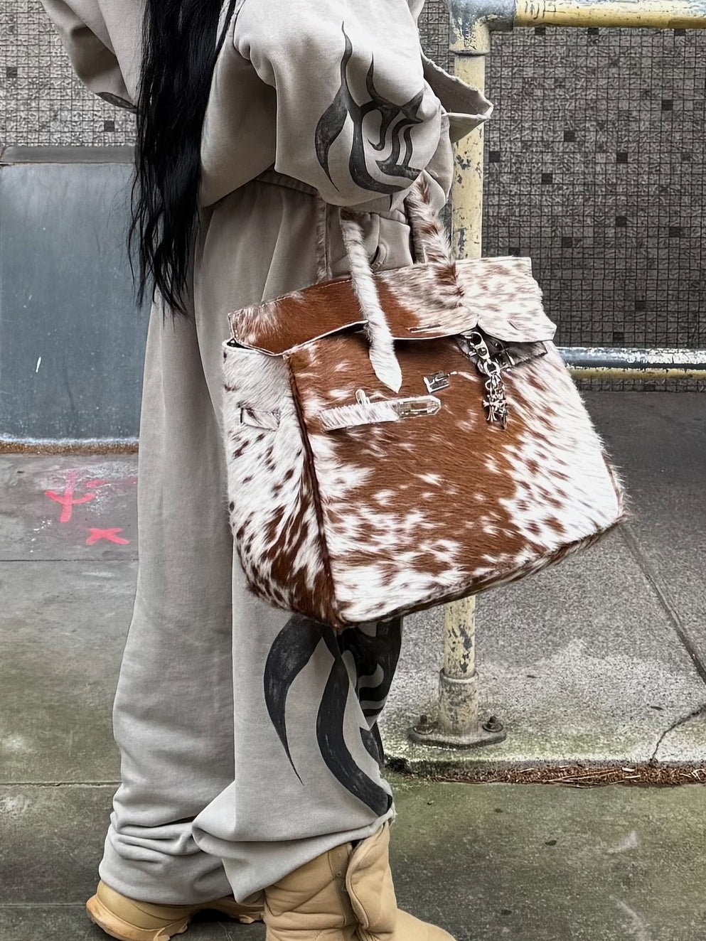 The Cowhide Leather Bag