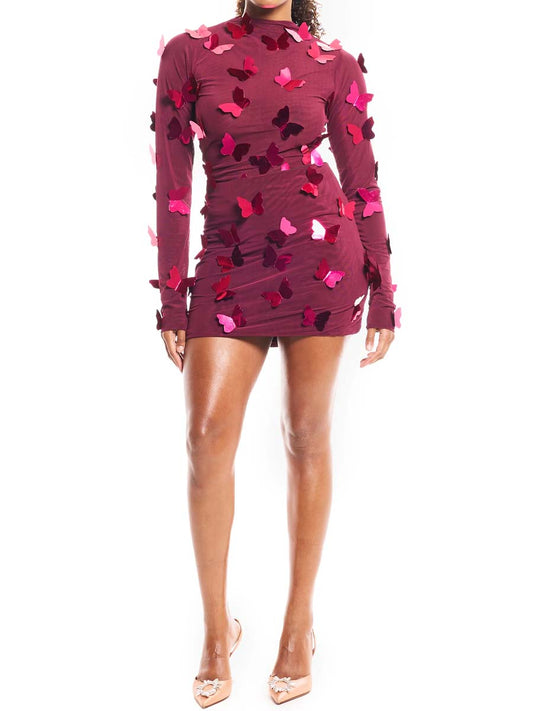 3D Butterfly Two Pieces Dress