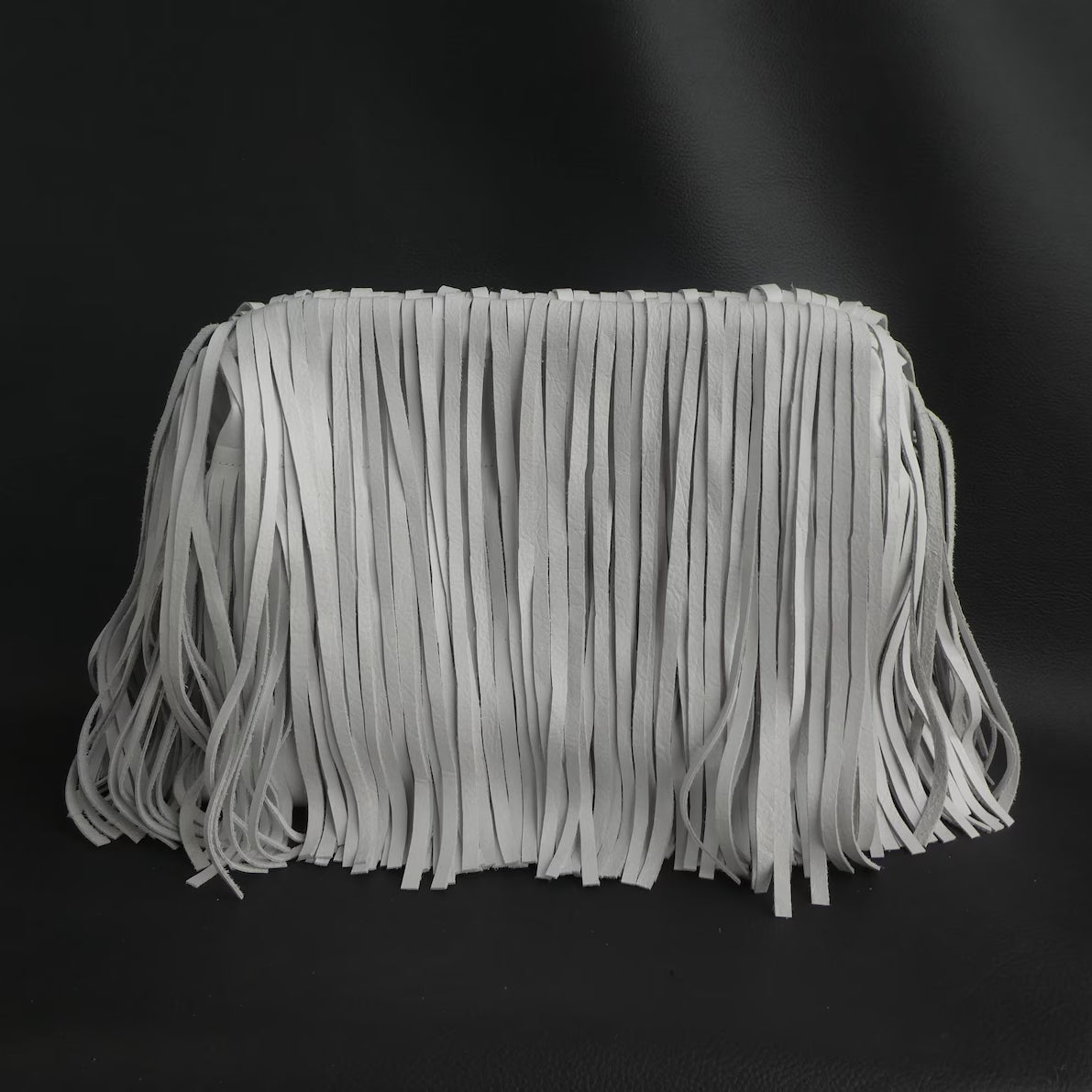 Tasselled Framed Clutch - Leather