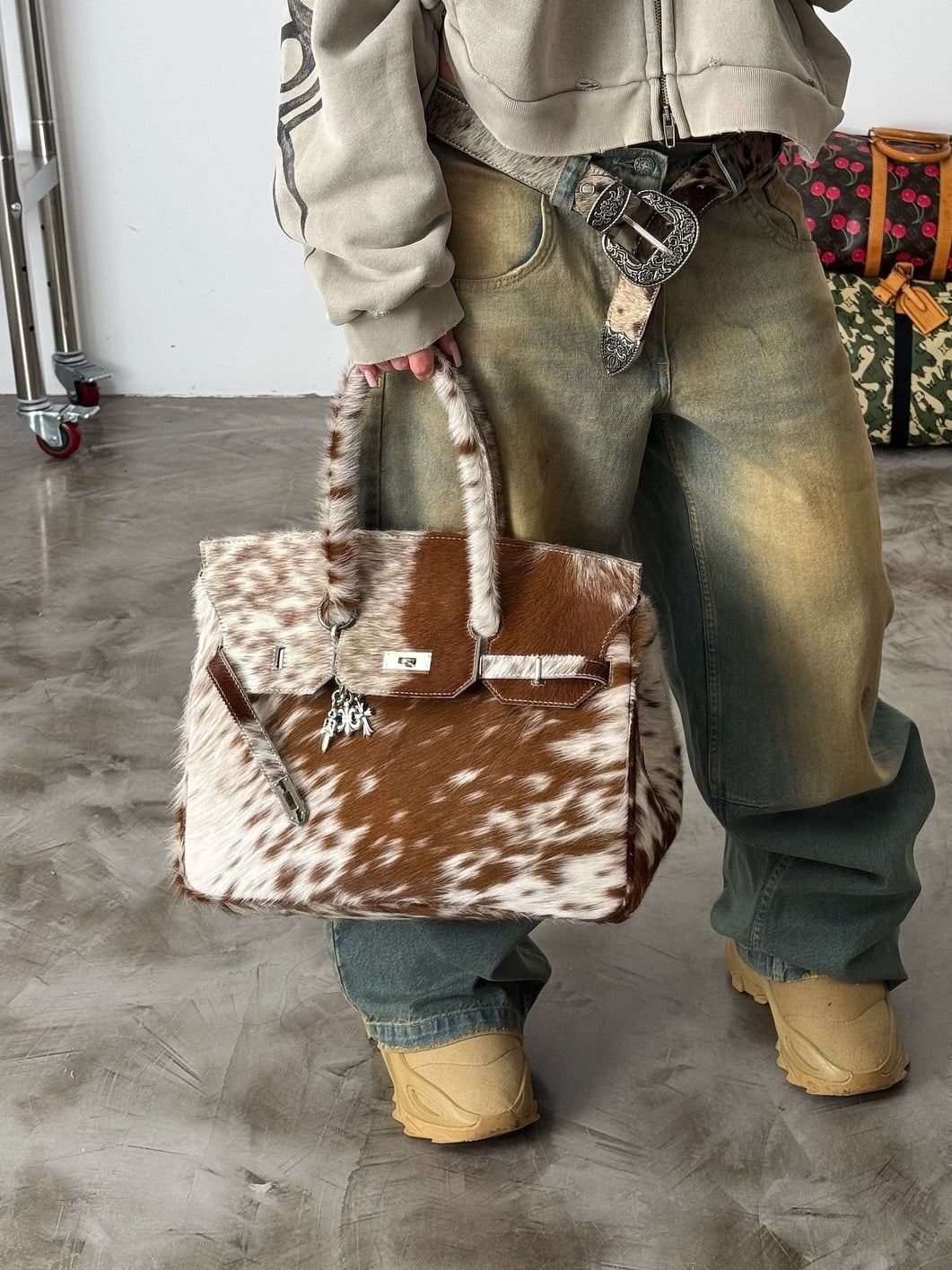 The Cowhide Leather Bag