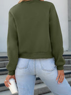 Fashion Thread Double Pocket Cropped Bomber Jacket