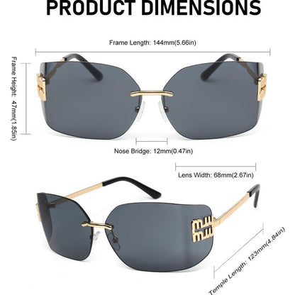 Fashion Wrap Around Frame Sunglasses