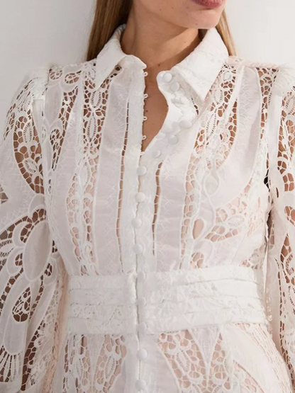 Hollow White Dress
