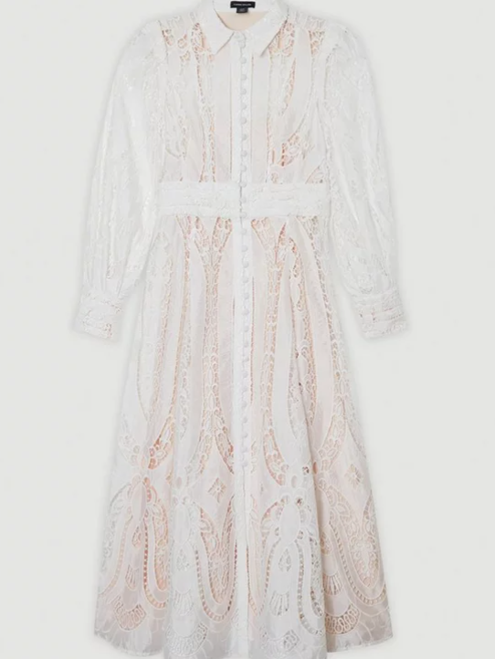 Hollow White Dress