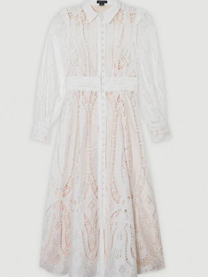 Hollow White Dress