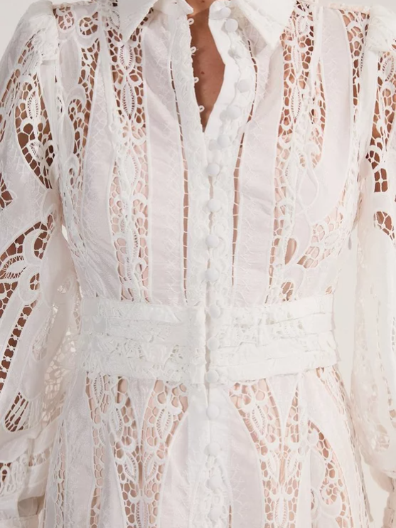 Hollow White Dress