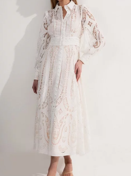Hollow White Dress