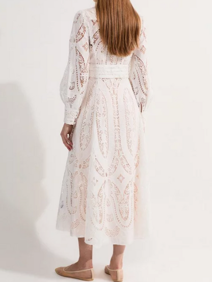 Hollow White Dress