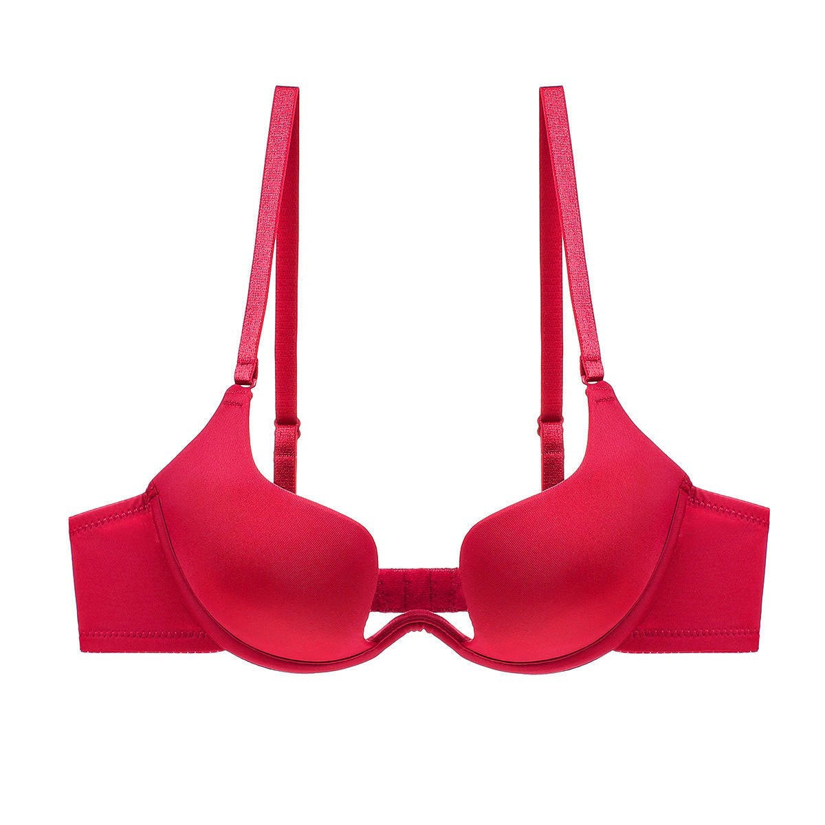 Women's Deep U Multi-Way Push Up Convertible Low Cut Plunge Bra
