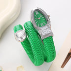 Diamond Stretch Wrap Snake Watch