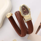 Diamond Stretch Wrap Snake Watch