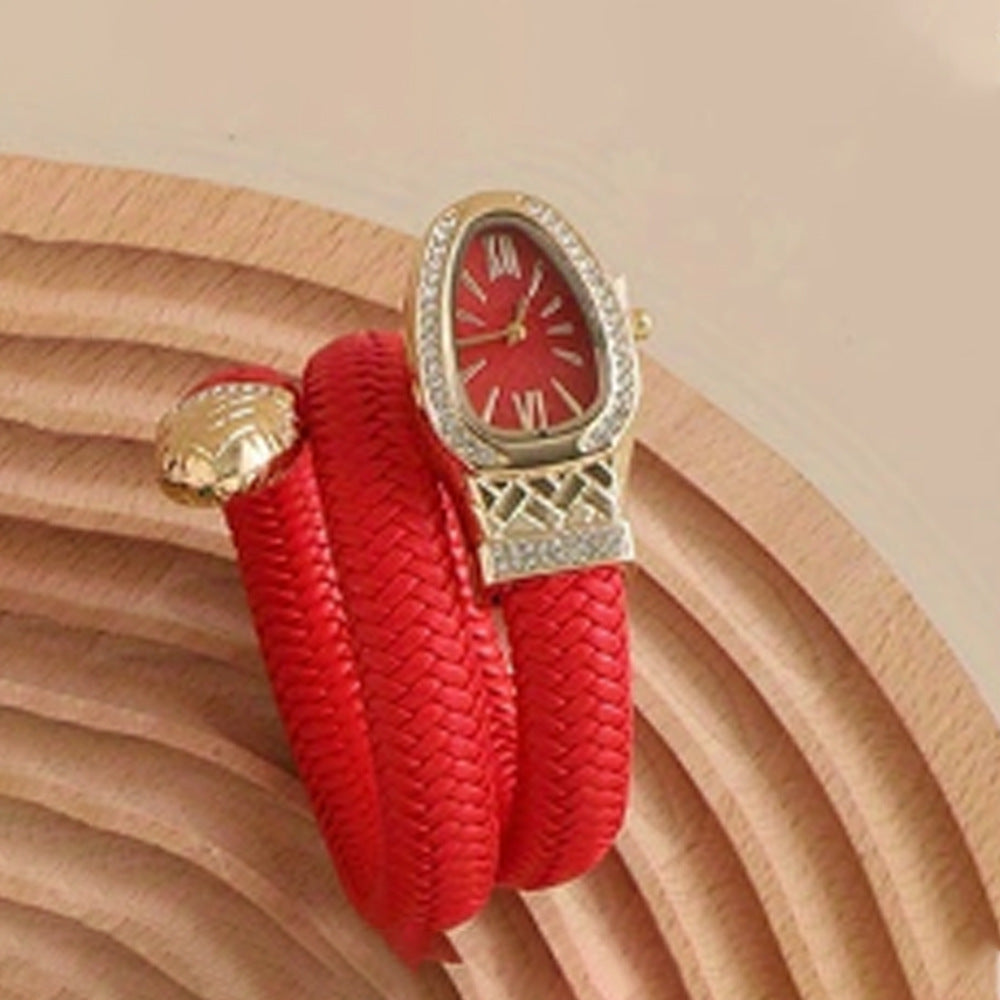 Diamond Stretch Wrap Snake Watch