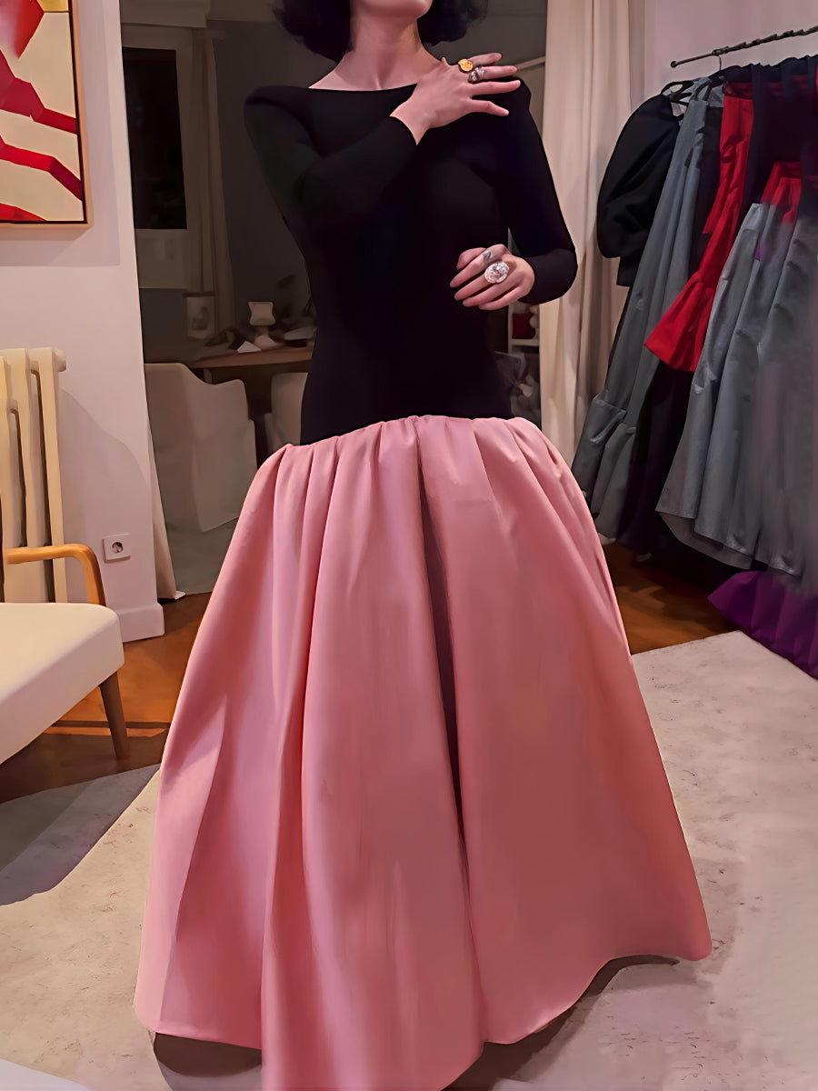Elegant Backless Patchwork Party Maxi Dress