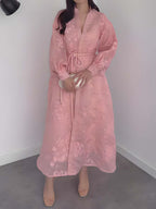 Elegant Embroideried Long Sleeve Dress