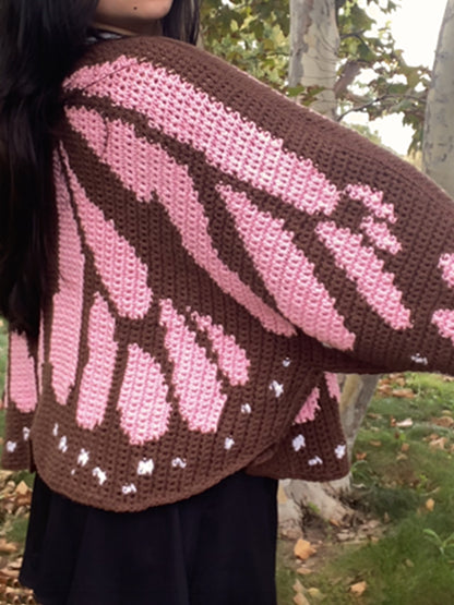 Sweater Crochet Butterfly Cardigan