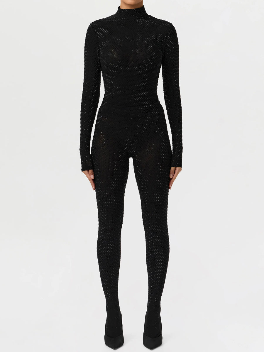 Crystal-embellished Ruched Three Pieces Set