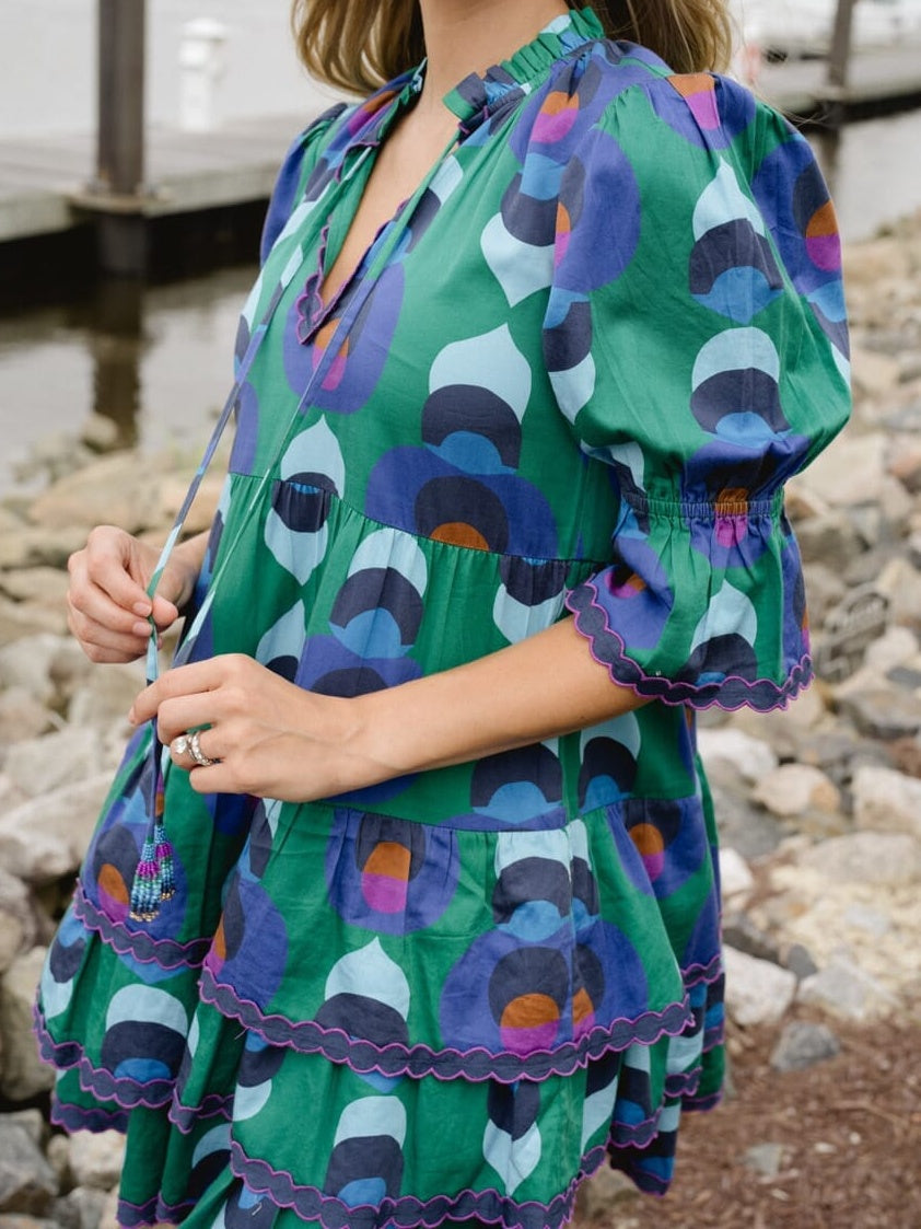 V-neckline Mini Dress