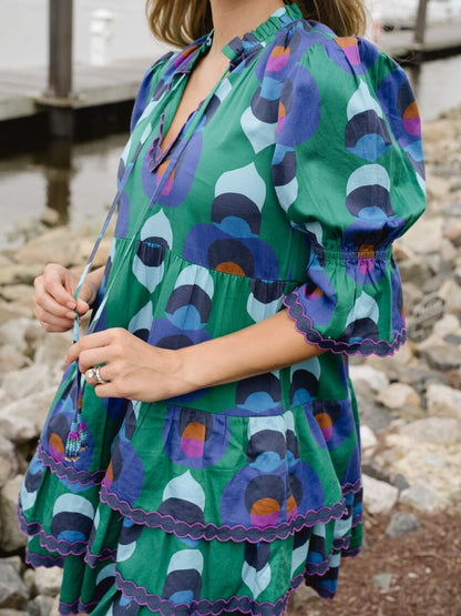 V-neckline Mini Dress