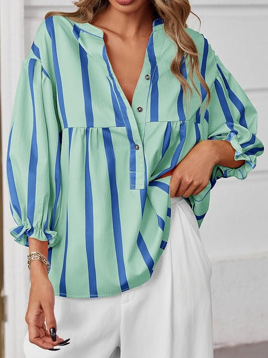 Womens Puff Sleeve Babydoll Tops