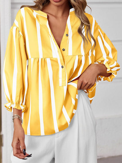 Womens Puff Sleeve Babydoll Tops