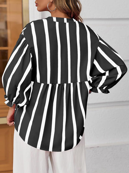 Womens Puff Sleeve Babydoll Tops