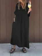 Chic V-Neck Casual Dress For Women
