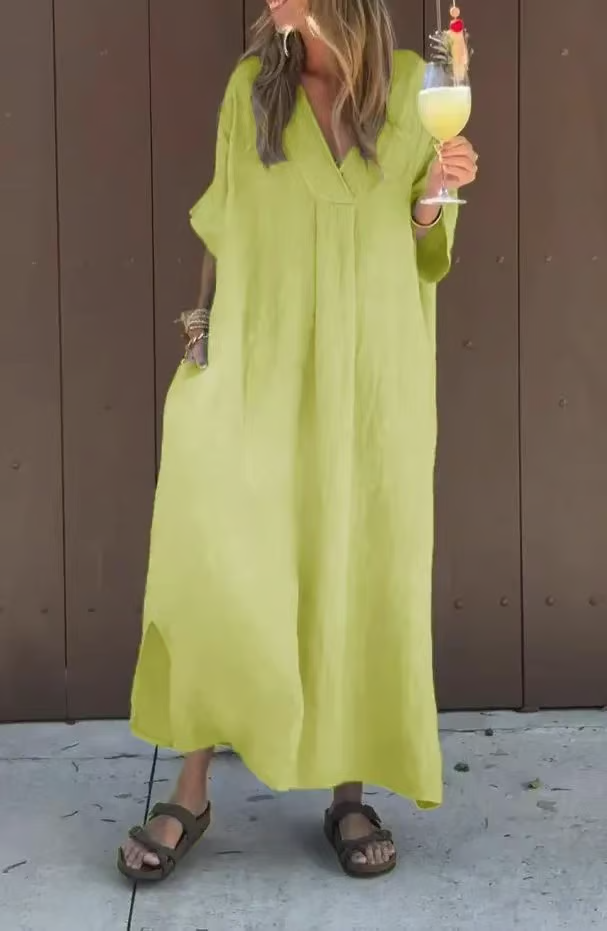 Chic V-Neck Casual Dress For Women