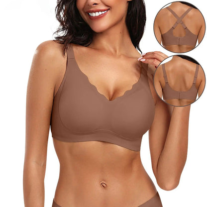 Seamless Scalloped Push-Up Bra