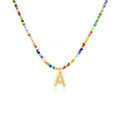 Adjustable Bubble Initials Necklace