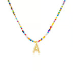 Adjustable Bubble Initials Necklace