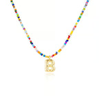 Adjustable Bubble Initials Necklace