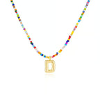 Adjustable Bubble Initials Necklace