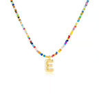 Adjustable Bubble Initials Necklace