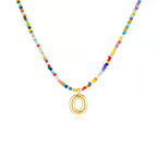 Adjustable Bubble Initials Necklace
