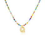 Adjustable Bubble Initials Necklace