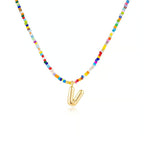 Adjustable Bubble Initials Necklace