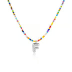 Adjustable Bubble Initials Necklace