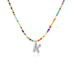 Adjustable Bubble Initials Necklace