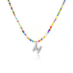 Adjustable Bubble Initials Necklace