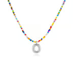 Adjustable Bubble Initials Necklace