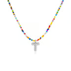 Adjustable Bubble Initials Necklace