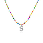 Adjustable Bubble Initials Necklace