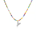 Adjustable Bubble Initials Necklace
