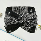 Printed Cross Yoga Headband