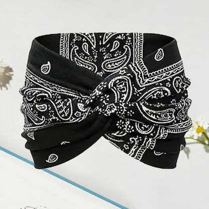 Printed Cross Yoga Headband