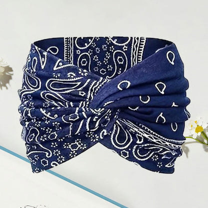 Printed Cross Yoga Headband