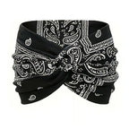 Printed Cross Yoga Headband